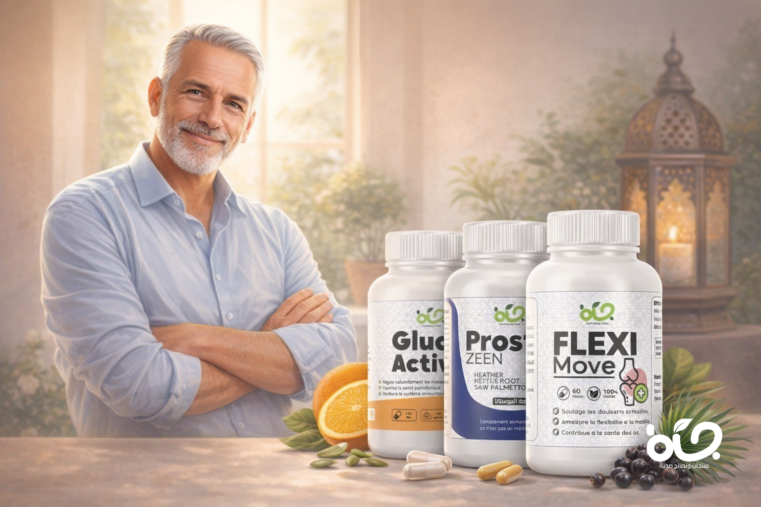 أفضل المكملات الغذائية المغربية لصحة الرجال بعد سن الأربعين