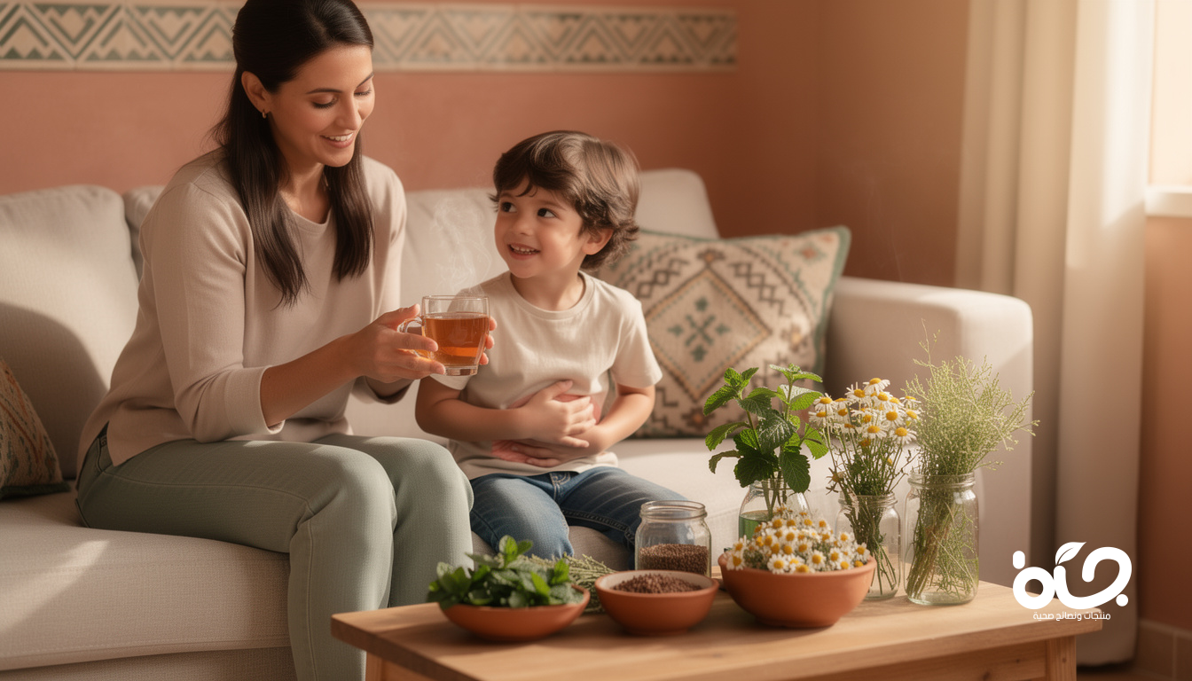علاج مشاكل الهضم عند الأطفال بالأعشاب المغربية بطرق آمنة