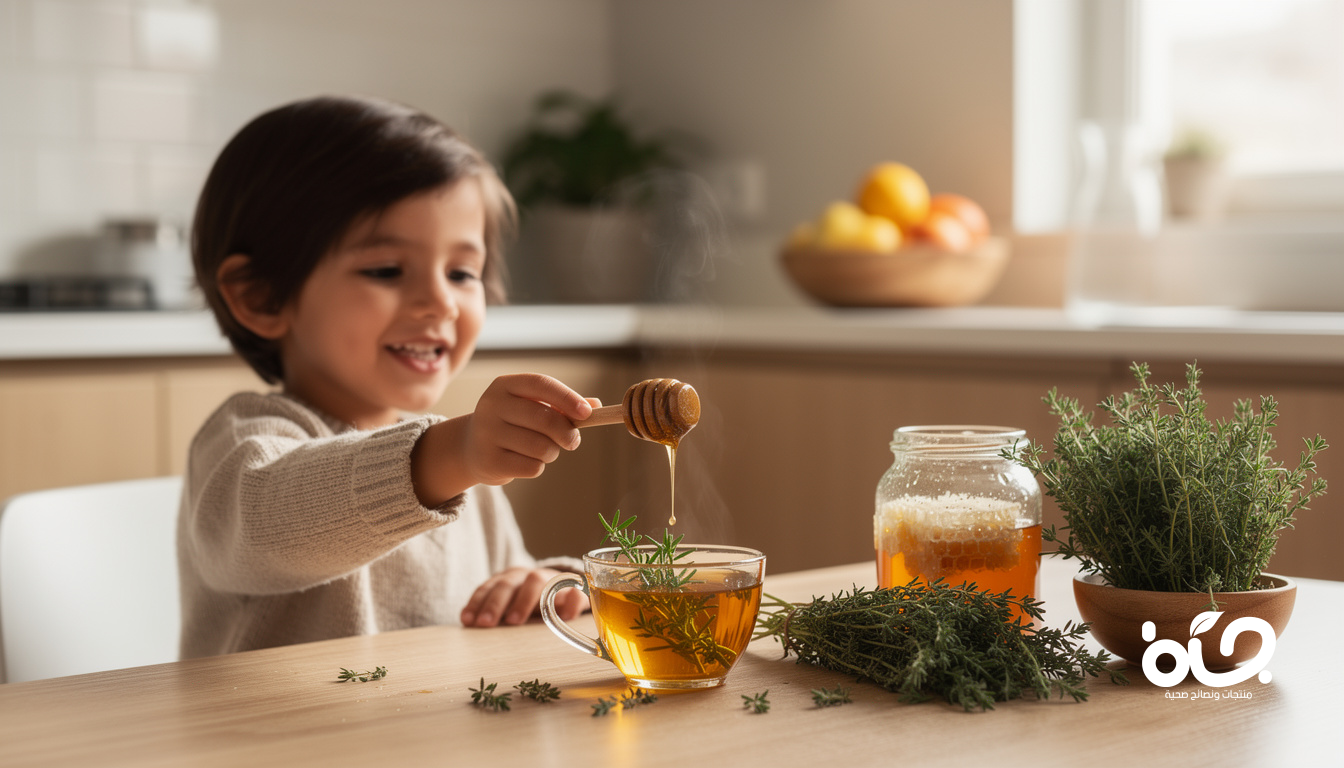 كيفية تقوية المناعة عند الأطفال بالزعتر المغربي والعسل الطبيعي