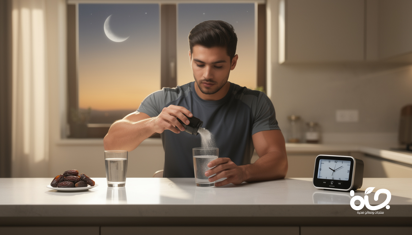 دليلك الشامل لـ أخذ الكرياتين في رمضان: الجرعة، التوقيت، والنتائج