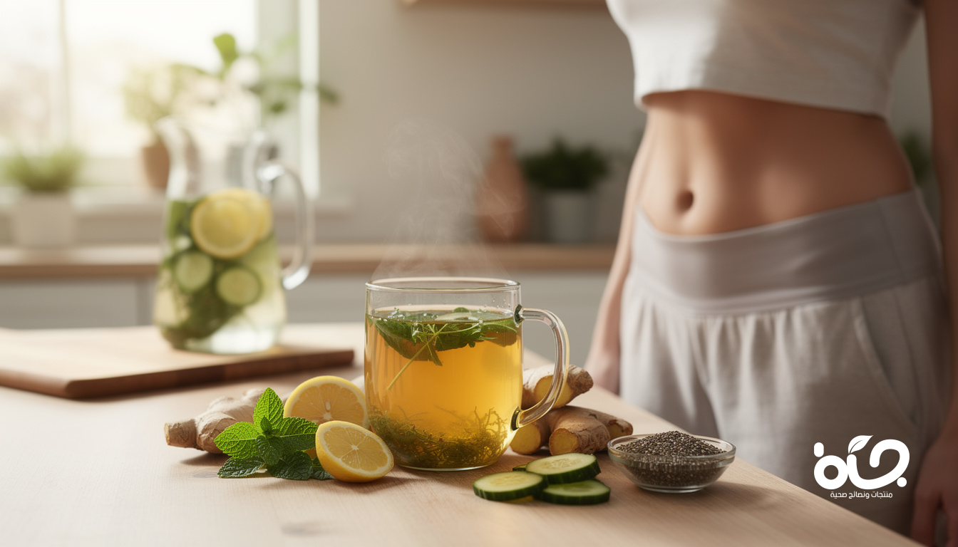 مشروب سحري يذيب دهون البطن في أسبوع ويحسن الهضم