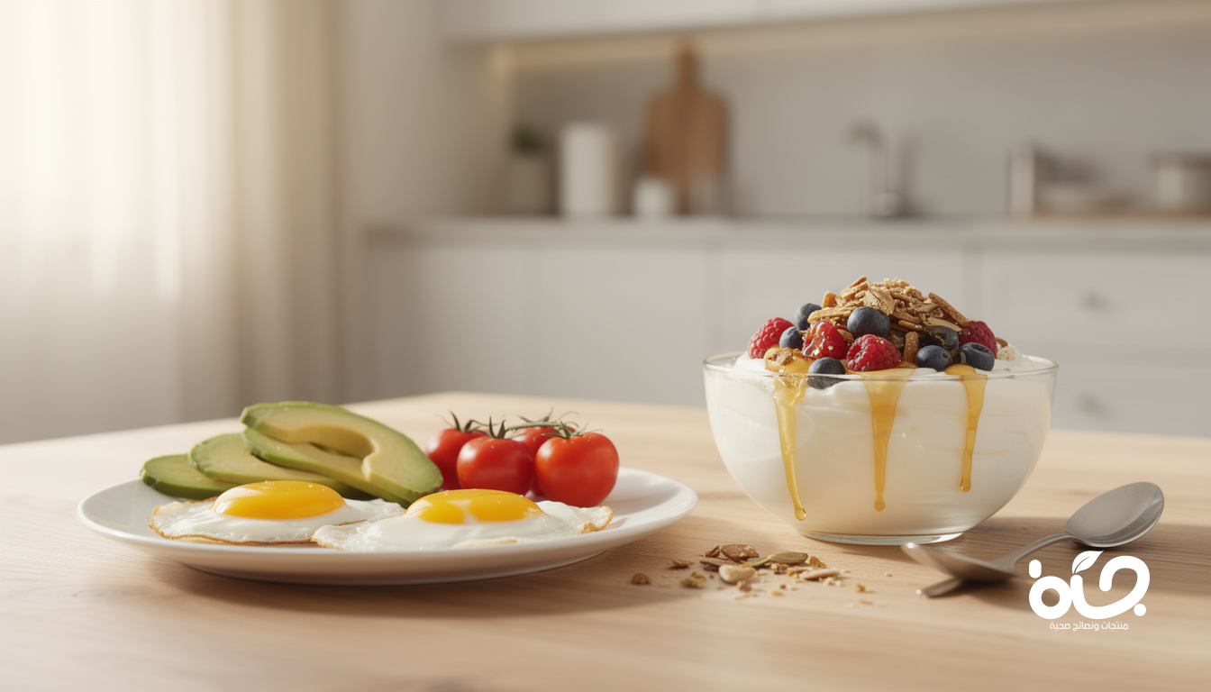 أفضل فطور غني بالبروتين: مقارنة بين البيض والزبادي اليوناني