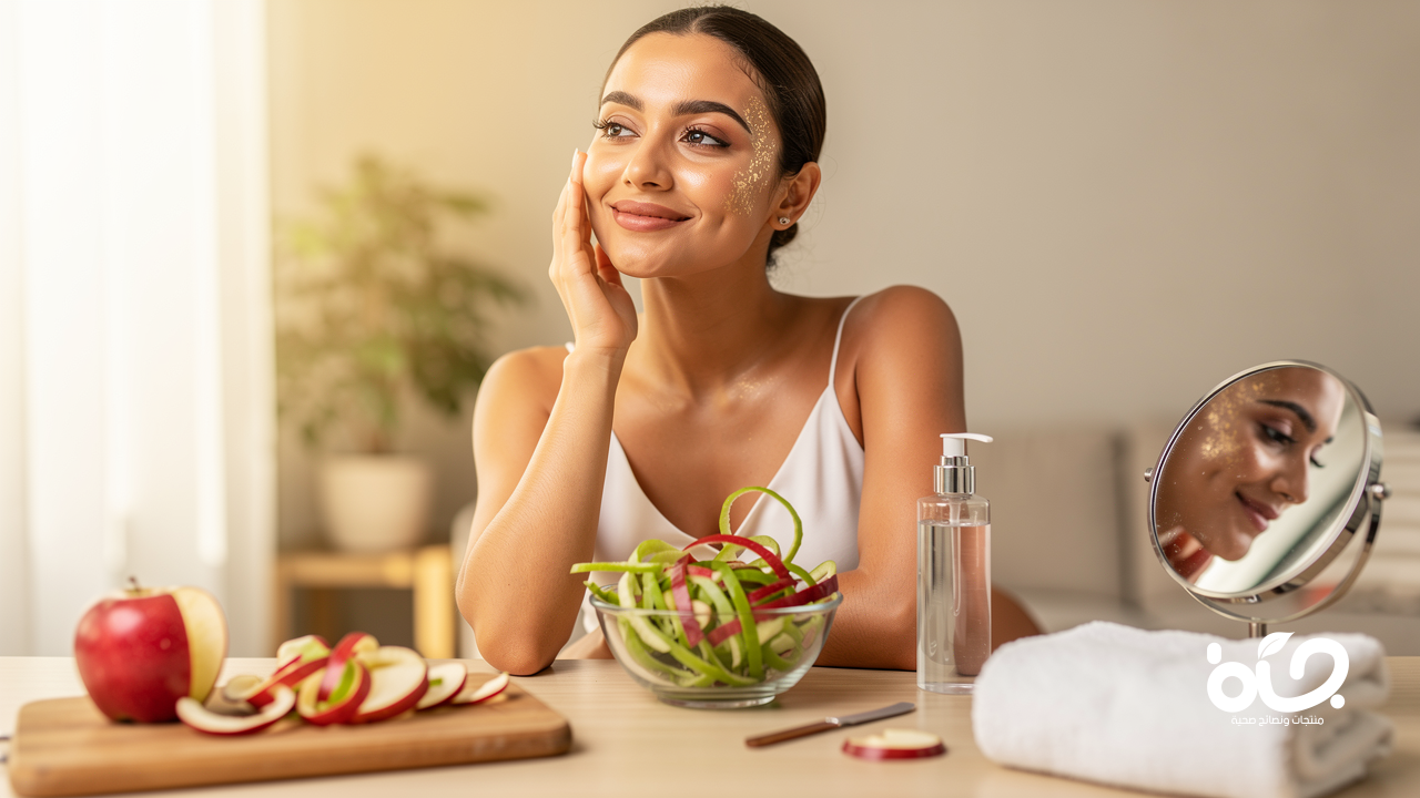 لا ترمي قشور التفاح بعد اليوم ... سر بسيط يمنحك بشرة أكثر لمعاناً ونضارة