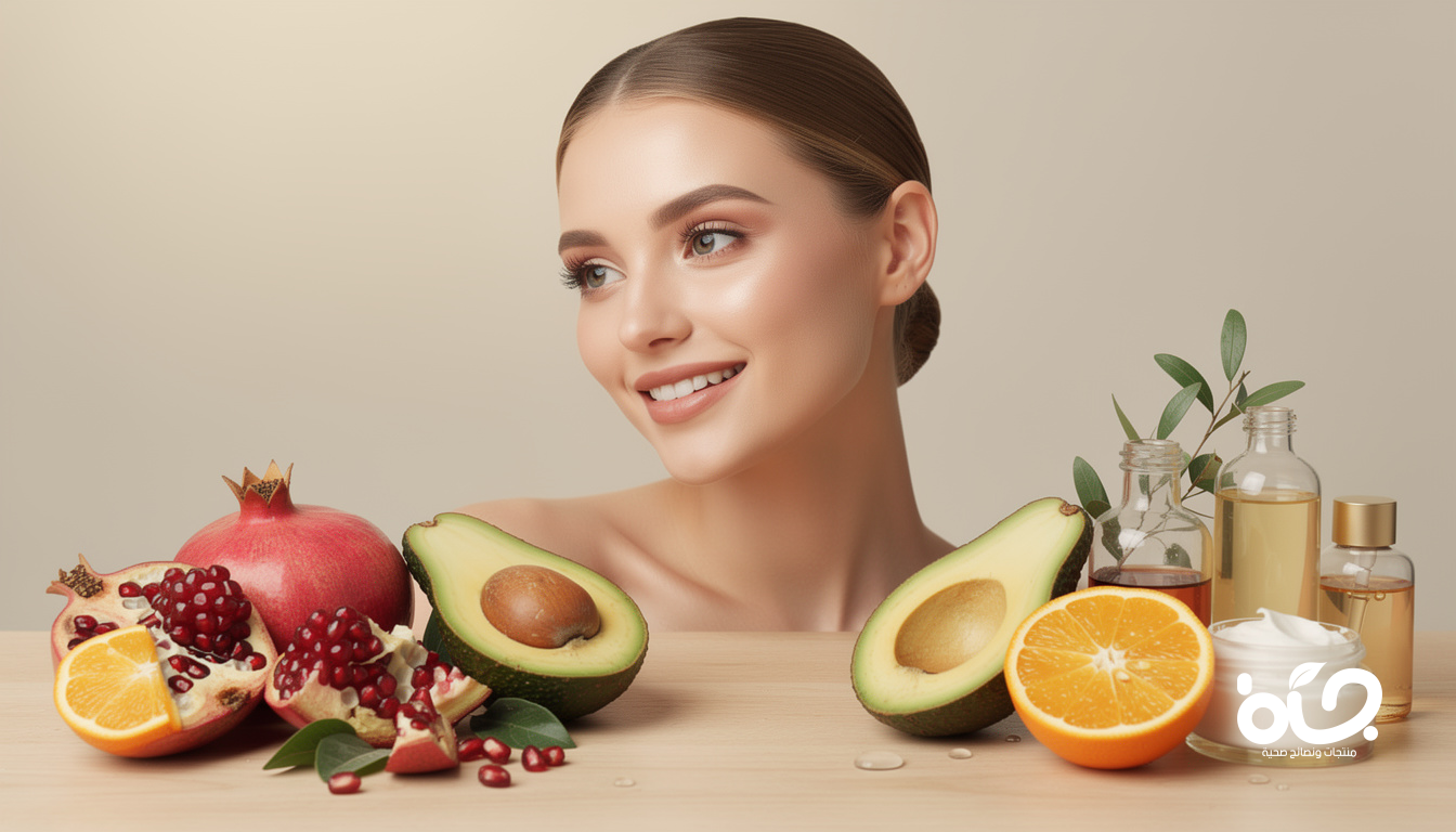خلطات الرمان والأفوكادو والبرتقال لبشرة صحية ومشرقة