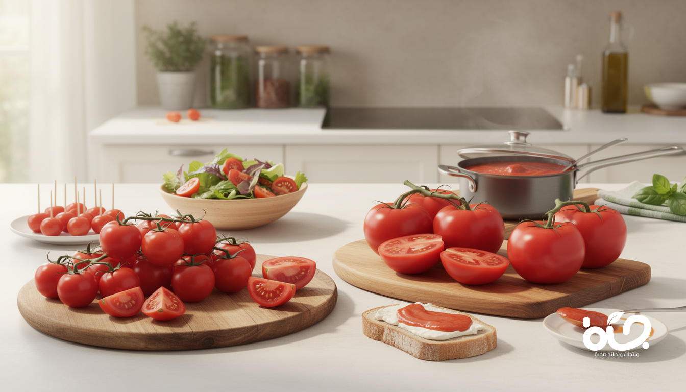 من الطماطم الكرزية إلى العادية، كيف نستخدم كل نوع بأفضل طريقة