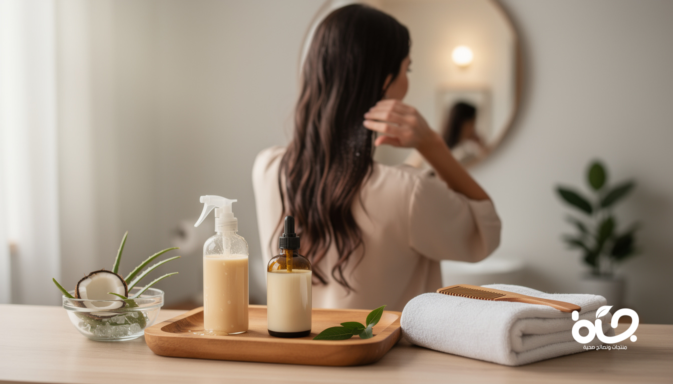 اصنعي بنفسكِ بلسم يُترك على الشعر لترطيبه