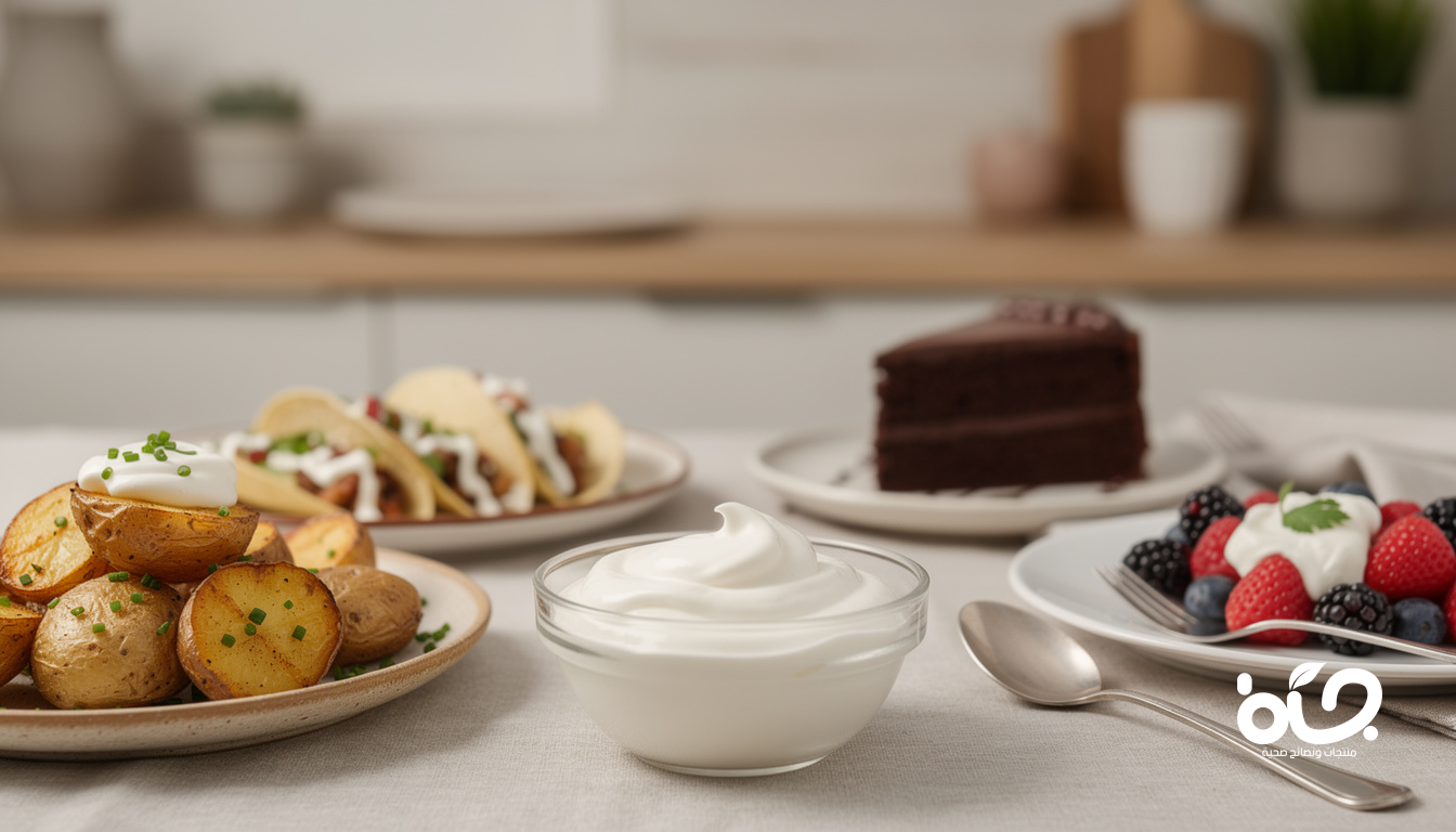 ساور كريم: نكهة لاذعة لمجموعة واسعة من الأطباق المالحة والحلوة