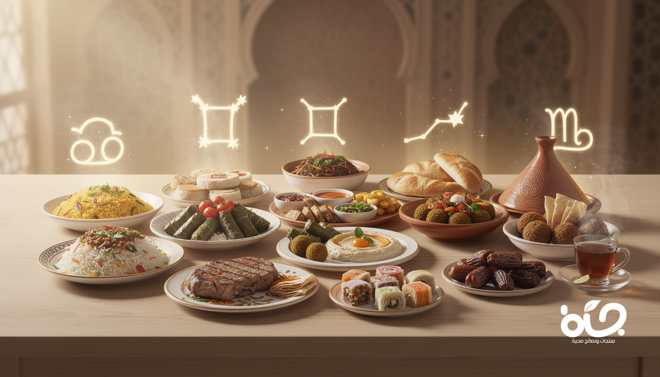 برجكم والذوق العربي: رحلة ممتعة بين الأبراج والأطعمة التقليدية