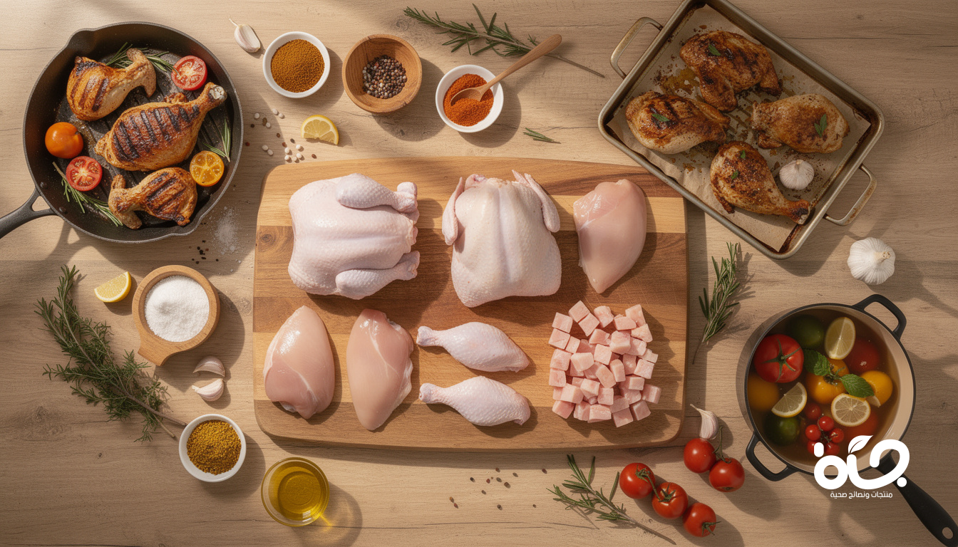أنواع الدجاج: كيفية اختيار القطعة المثالية لكل وصفة!