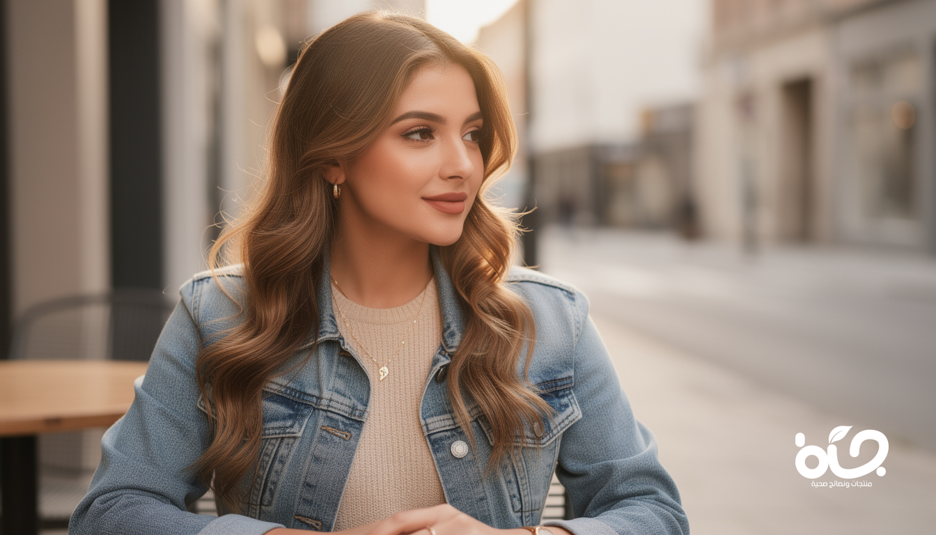 تألقي بأسلوب إليسا: شعر بني فاتح لإطلالة كاجوال عصرية
