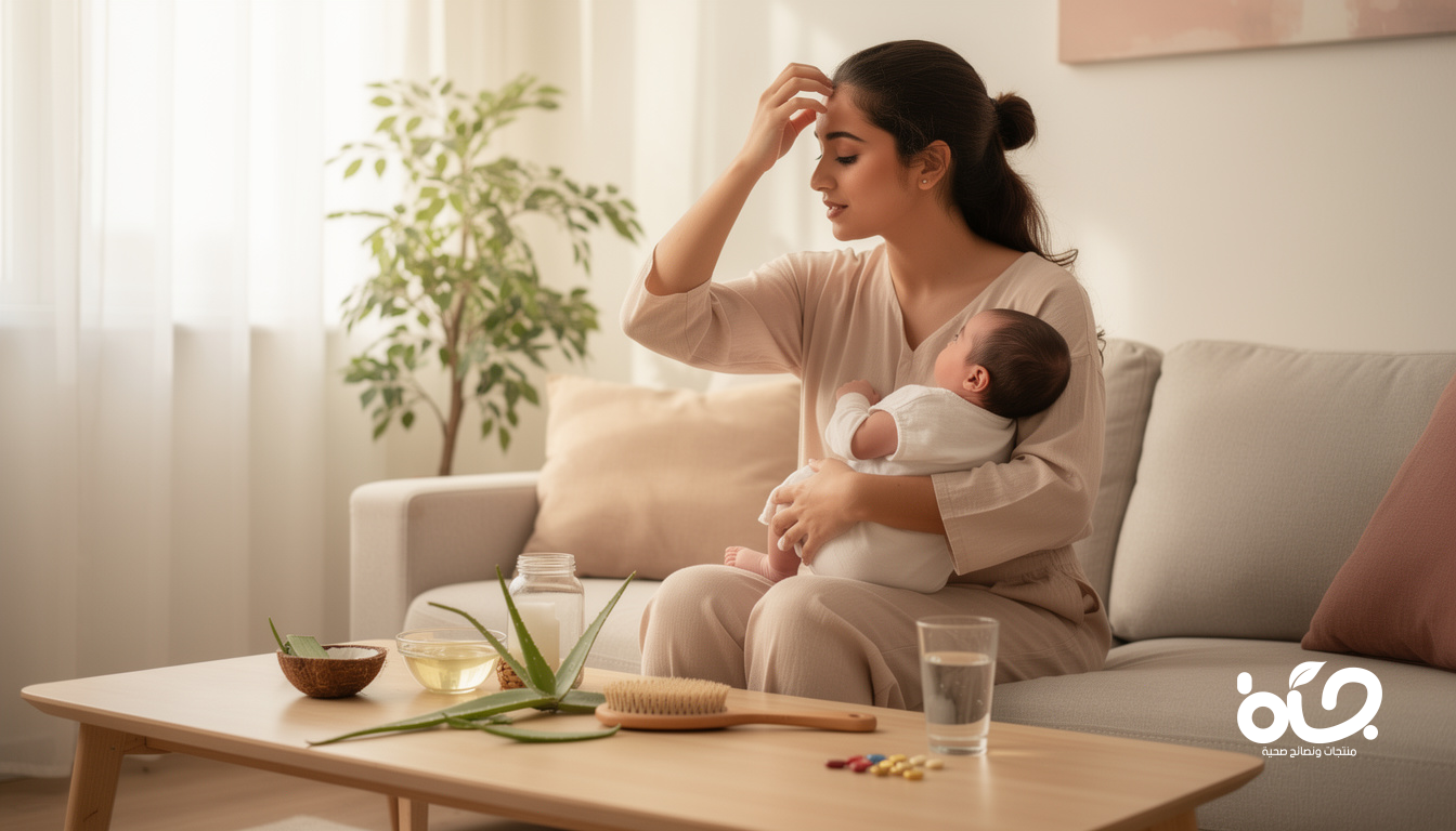 علاج تساقط الشعر بعد الولادة طبيعيًا