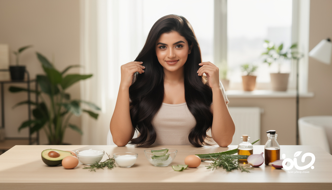خلطات طبيعية لتكثيف الشعر بسرعة