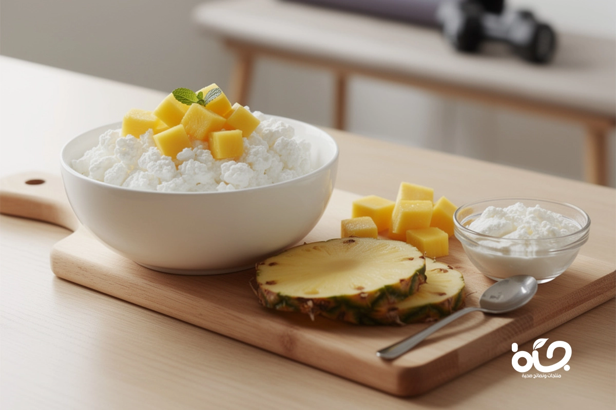 الجبن القريش والأناناس: وصفة سحرية لاستعادة العضلات بعد التمرين