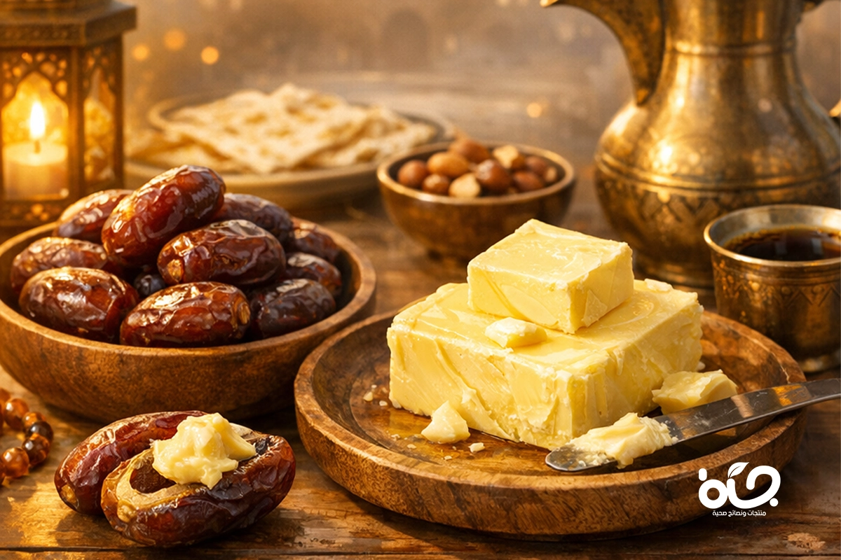 فوائد التمر بالزبدة المذهلة لتعزيز الطاقة والهضم في رمضان