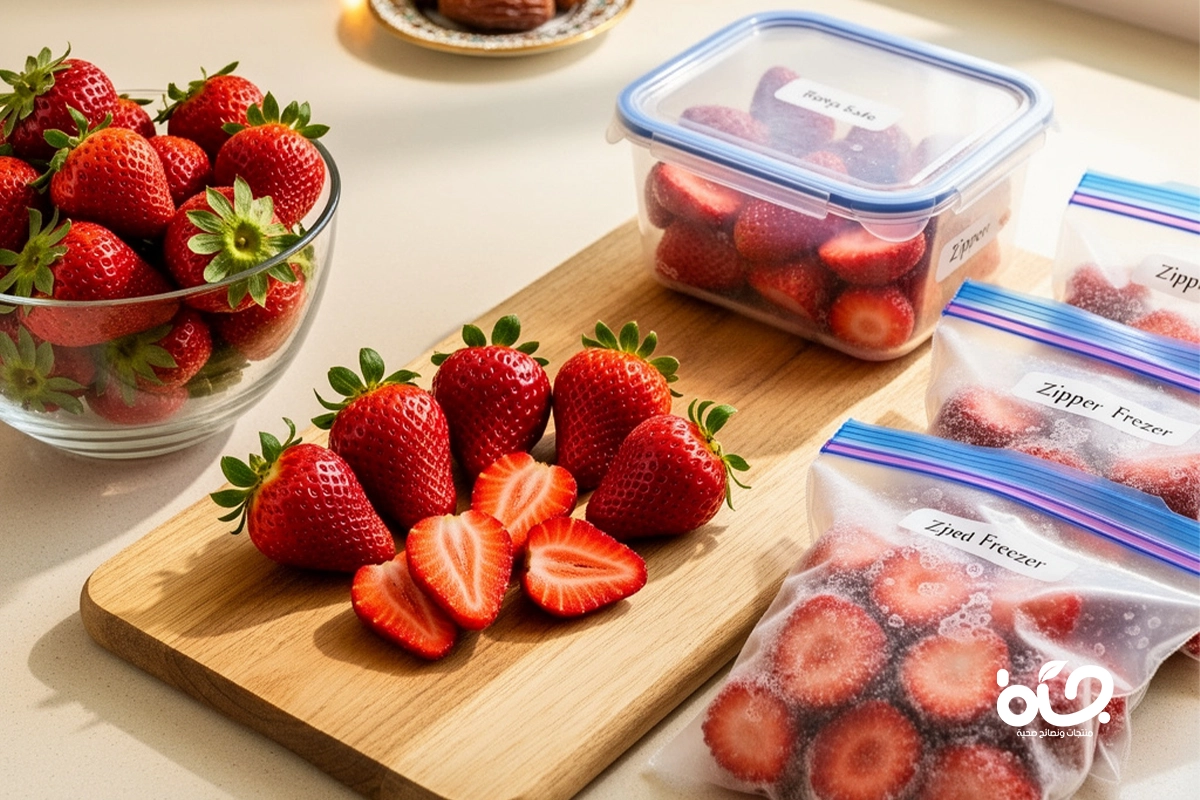 طريقة حفظ الفراولة في الفريزر بخطوات سهلة لرمضان