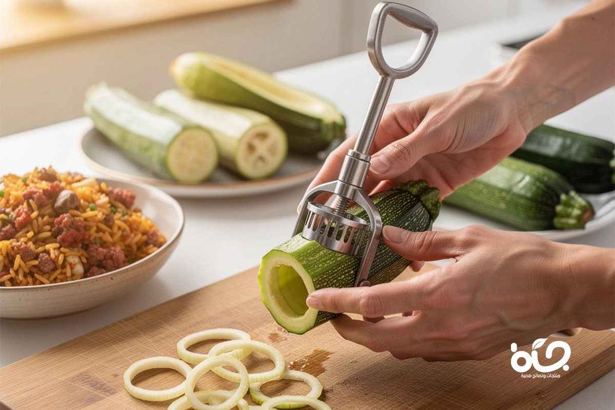 هل جربتم مقورة الكوسة؟ أداة بسيطة تسهّل تحضير ألذ أطباق المحشي!