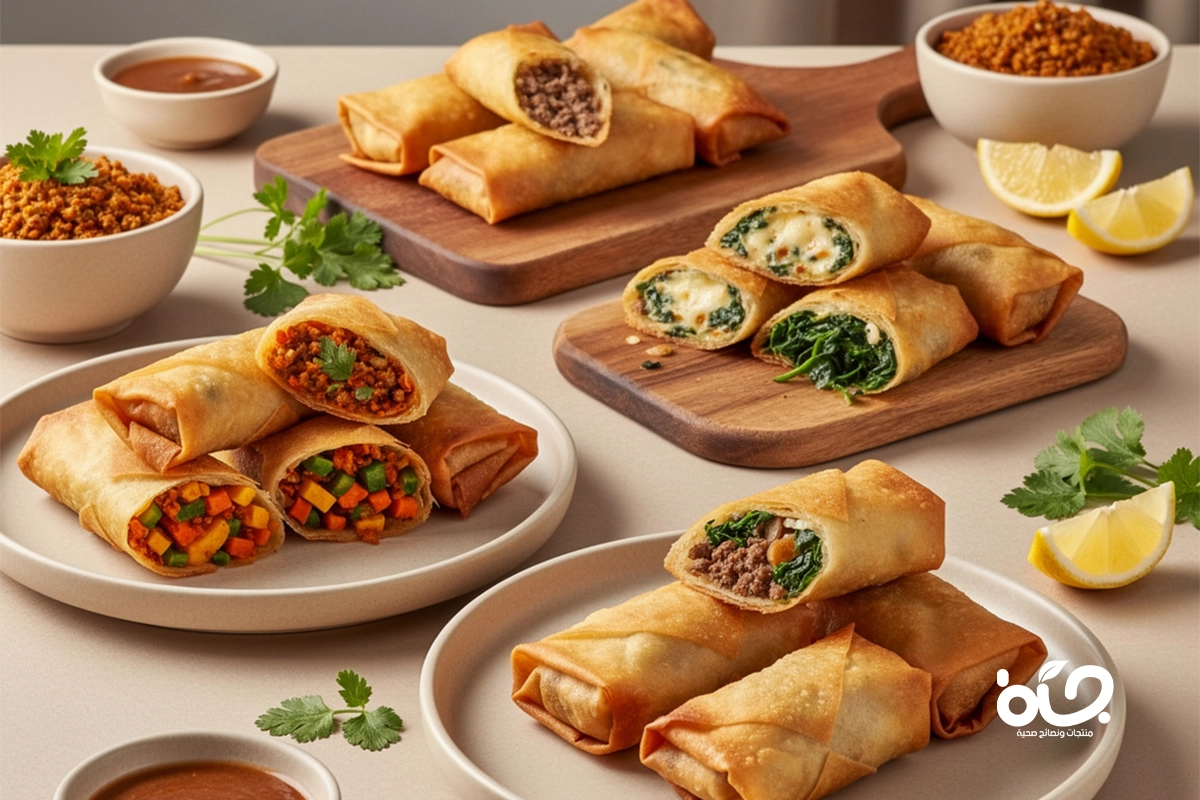 حشوات سبرينغ رول مبتكرة للإفطار الرمضاني: وصفات سهلة ولذيذة