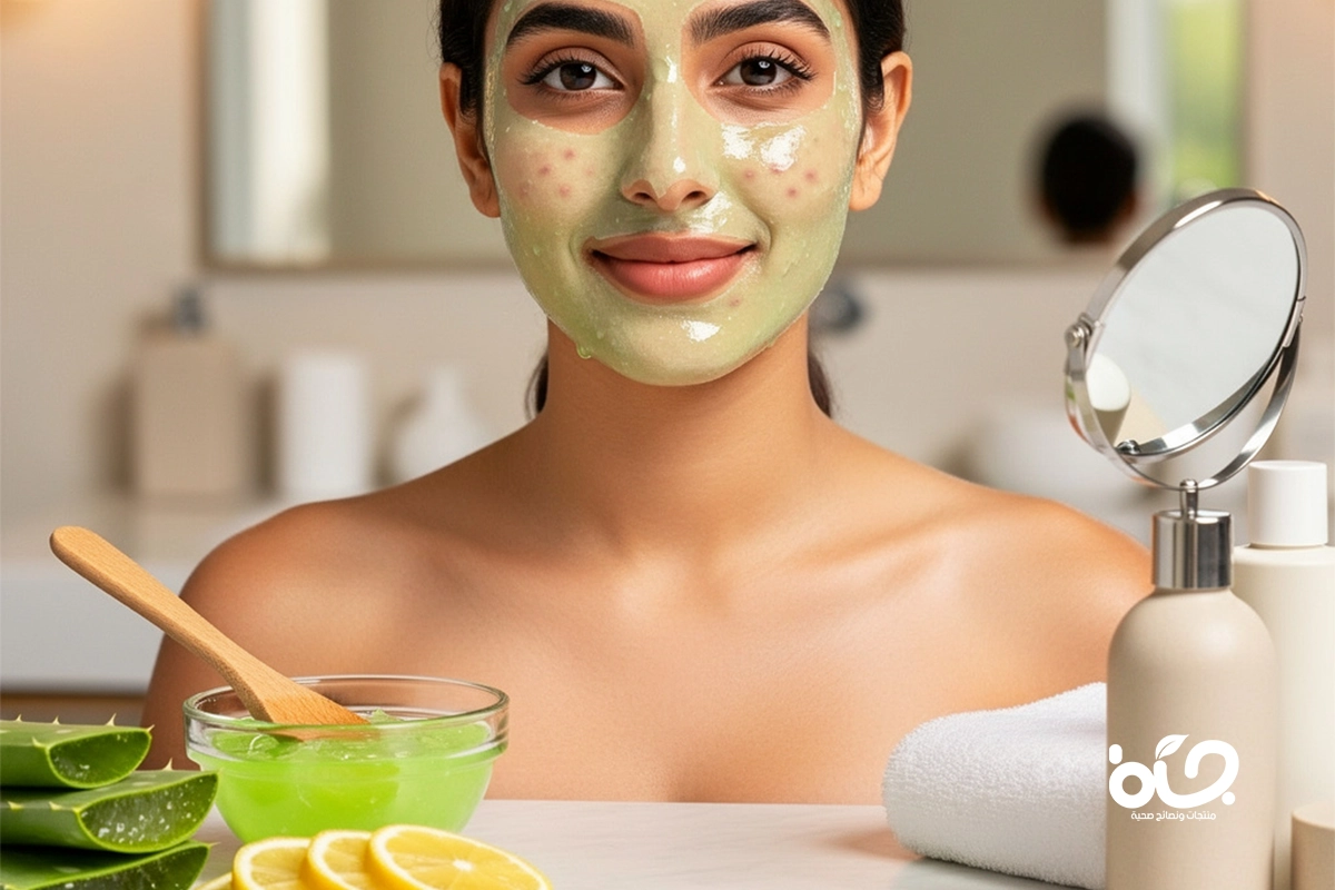 ماسك جل الصبار والليمون لإزالة آثار الحبوب
