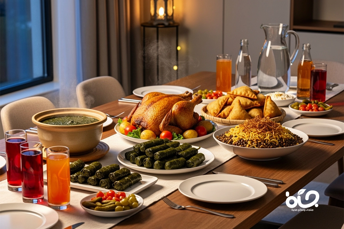 سفرة رمضانية مصرية متكاملة… أكلات أصيلة ولذيذة للعزومات