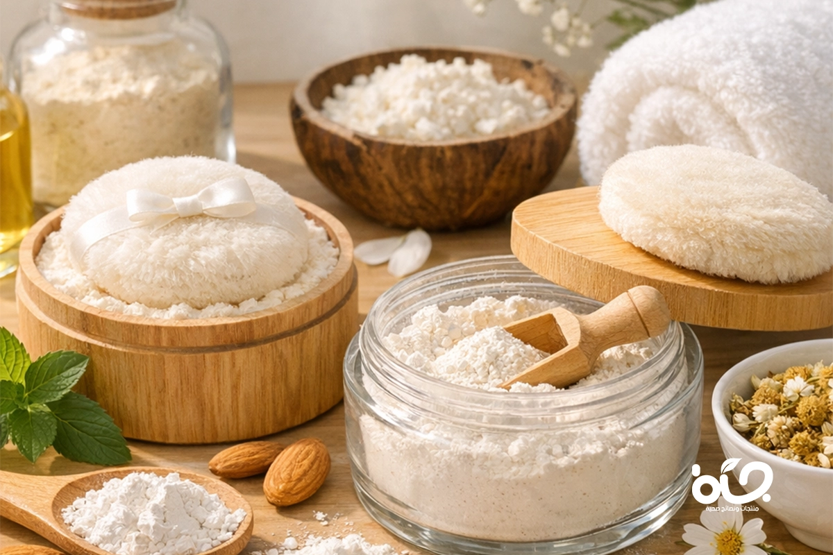 بودرة جسم طبيعية سحرية للبشرة الحريرية في دقائق