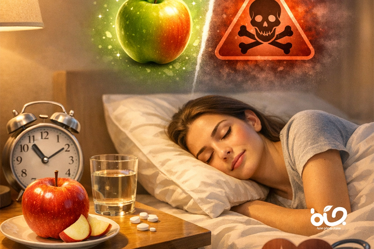 تفاحة قبل النوم.. عادة بسيطة مفيدة أم خطر على الصحة؟