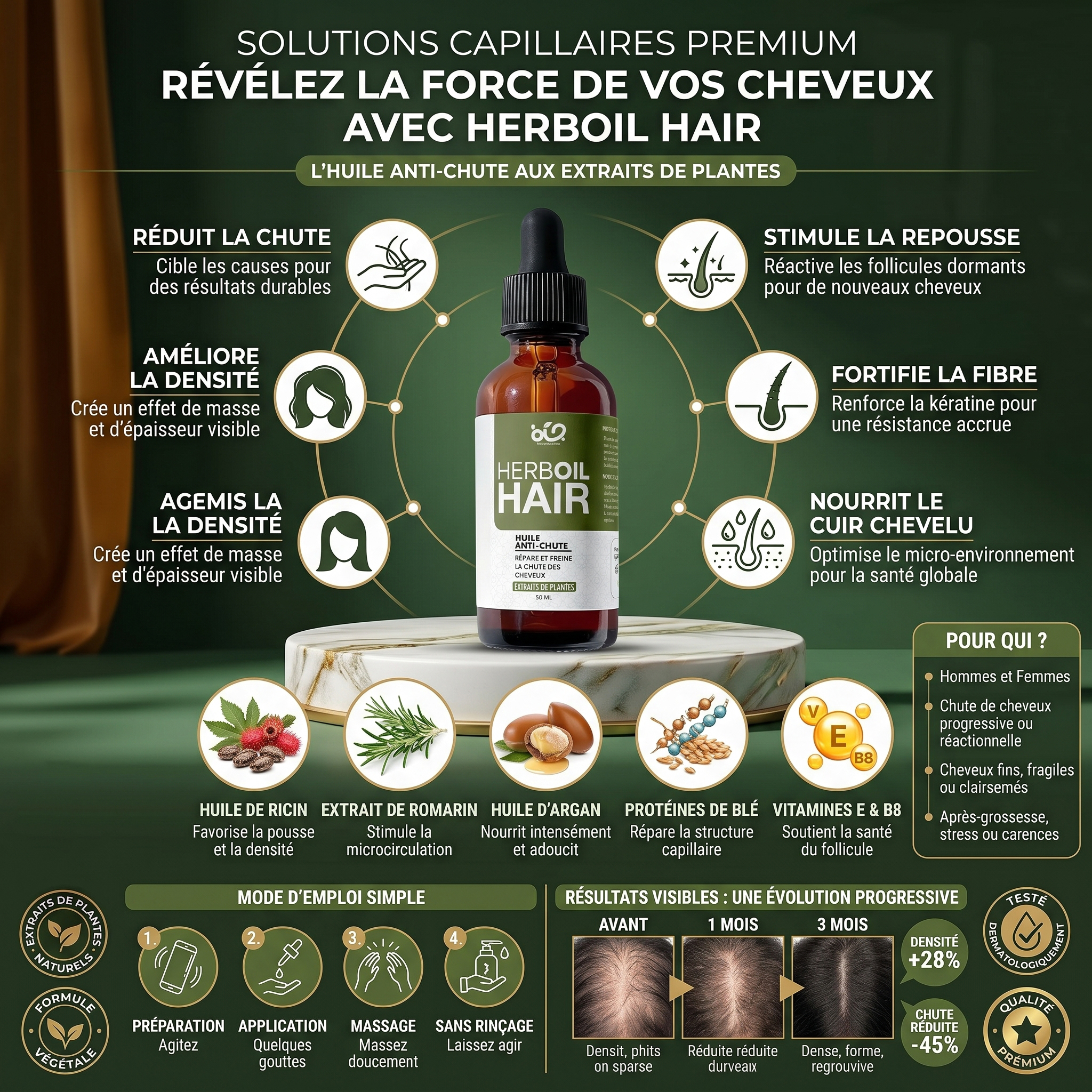herboil hair complement alimentaire 60 gelules 350mg