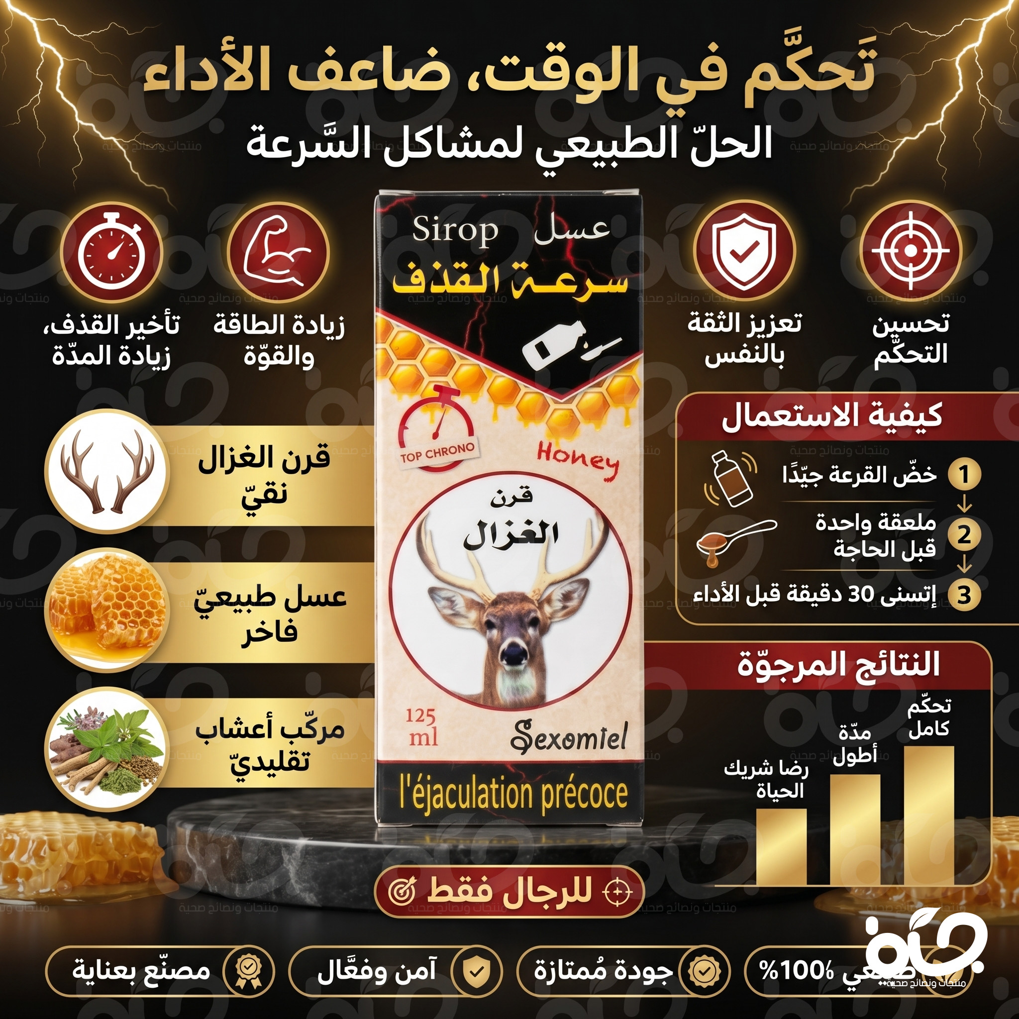 عسل طبيعي لدعم الطاقة والحيوية للرجال
