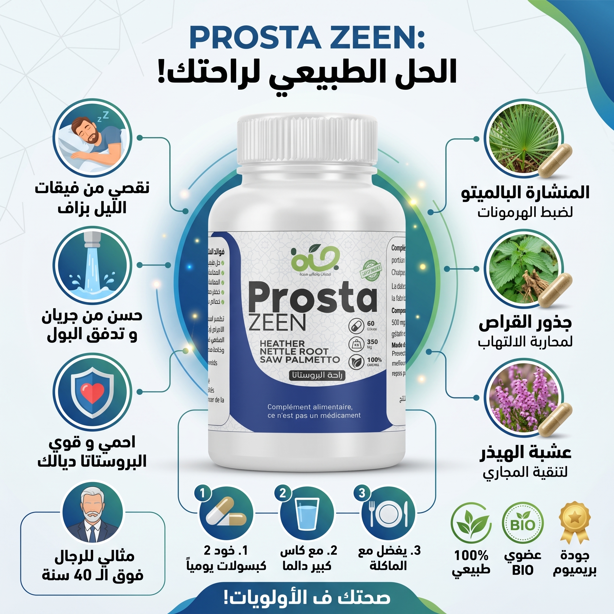 دعم طبيعي لصحة البروستاتا مع ProstaZeen