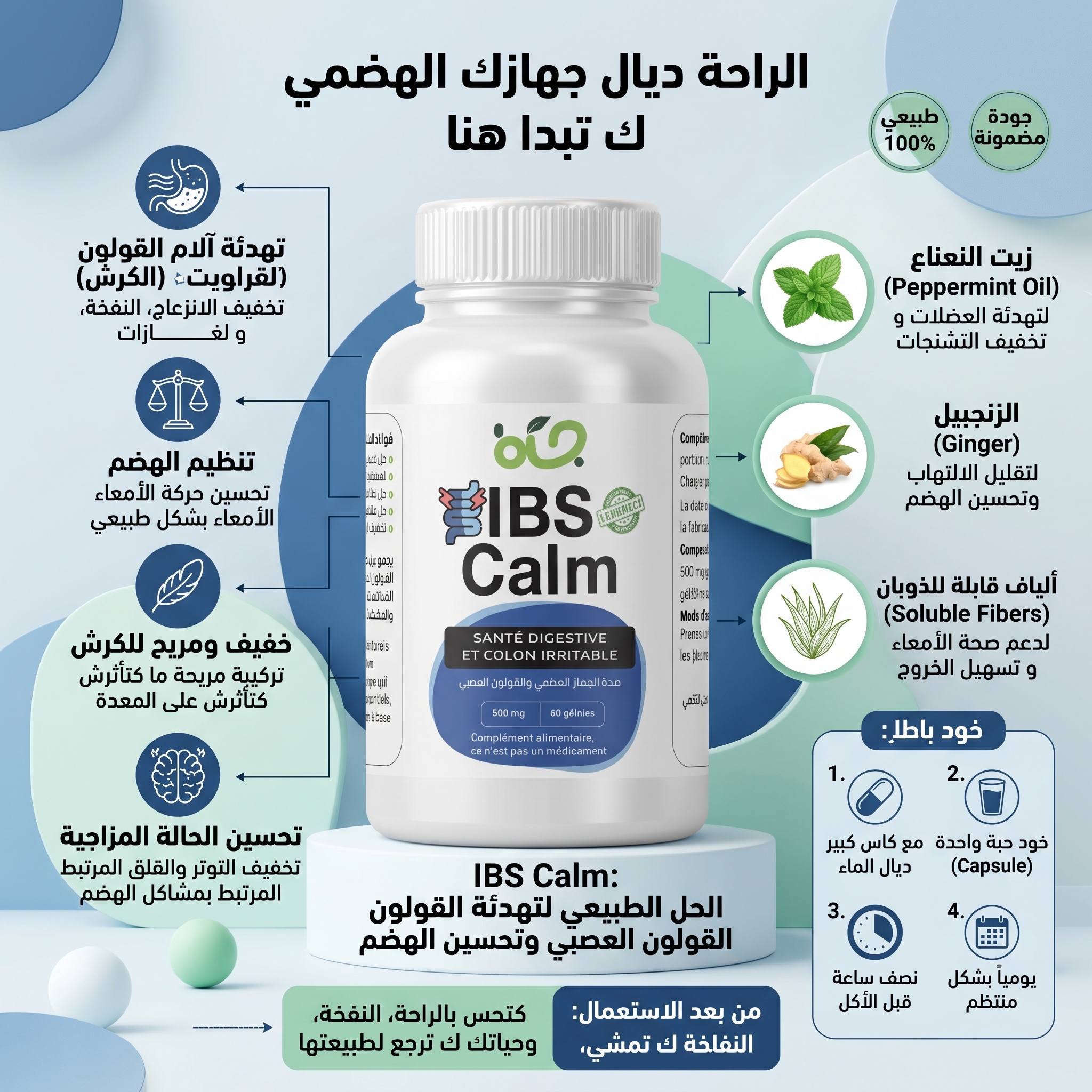 Ibscalm - الحل النهائي لمشاكل القولون العصبي