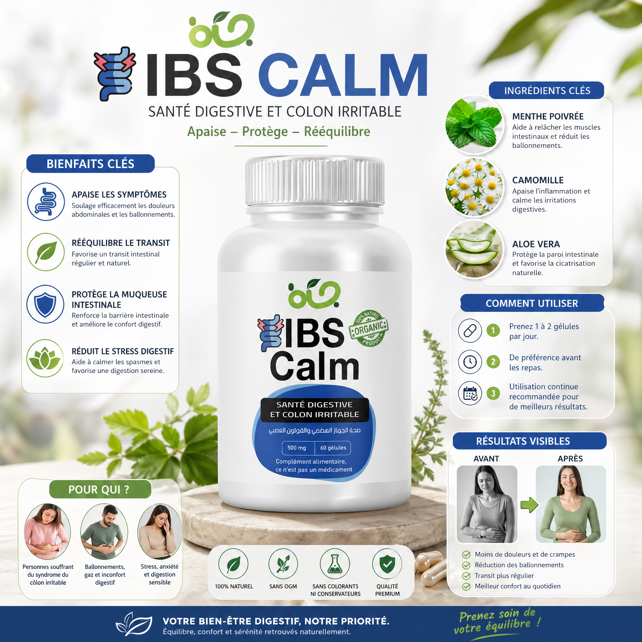 IBSCalm – La solution naturelle pour le syndrome du côlon irritable