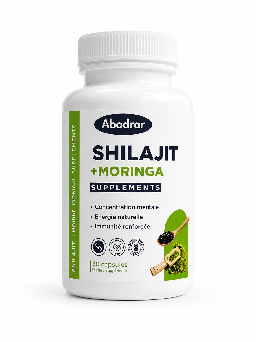 Shilajit + Moringa – Gélules Naturelles pour l'Énergie, la Concentration et l'Immunité